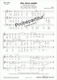 Weihnachtslieder zum lesen und anhören. Ecm Shop Alle Jahre Wieder Gemischter Chor Weihnachtslieder