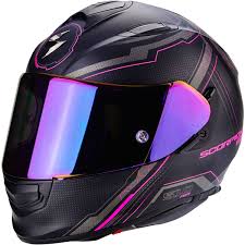 Black And Purple Motorcycle Helmet Scorpion Exo 510 Air Sync Helmet Ladies Black Pink Free Uk Delivery Free Uk Returns Motorhelm Vrouwen Motor Helm