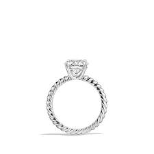 Dy Unity Cable Engagement Ring In Platinum Round David Yurman Engagement Rings Vintage Halo Engagement Solitaire Engagement Ring