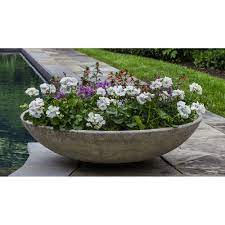 Made of lightweight materials that are as durable and adaptable as nature itself, our outdoor planters and garden planters creatively transform your backyard or patio into a relaxing oasis or a gourmet kitchen garden. Textured Zen Bowl Large Outdoor Planter Kinsey Garden Decor