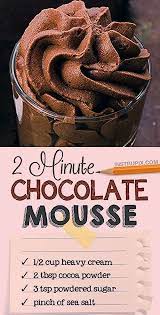 Easy No Bake Chocolate Dessert Mousse Just 3 Ingredients And The Perfect Serving For One Chocolate Mousse Recipe Mousse Recipes Easy Chocolate Mousse