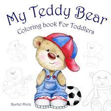 Jpg use the download button to view the full image of cute teddy bear coloring pages download, and download it in your computer. My Teddy Bear Coloring Book For Toddlers 35 Cute Toy Bears To Color For Kids Ages 2 4 Mintz Rachel 9781718858893 Amazon Com Books