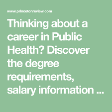 Thinking About A Career In Public Health Discover The Degree Requirements Salary Information And Expectations Health Careers Health Science Med School Advice