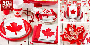 Birthday Party In A Box Canada Waving Canadian Flag Party Supplies Party City Canada Party Canada Day Party Canada Day Crafts
