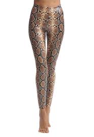 Commando Faux Leather Animal Print Leggings In Snake