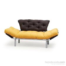 Futon Ege Ikili Kanepe Hardal Kahve Fiyati Taksit Secenekleri