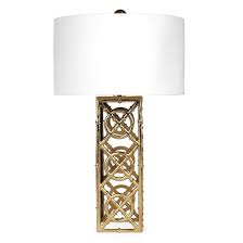 Brass Bamboo Criss Cross Pattern Draper Lamp With Off White Shade From The Well Appointed House Lamp Bamboo Design Cross Patterns