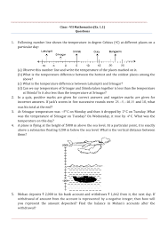 Ncert Solution Integers Class 7 Maths Part 1 Integers Word Problems Word Problems Word Problems Kindergarten
