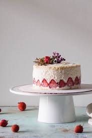 Strawberry Fraisier With Lillet Chiffon Cake Blossom To Stem Desserts Cake Desserts Cake