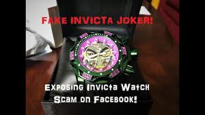 Invicta dc comics men 52.5mm stainless steel + aluminum black + purple + green red+green+purple+antique silver dial z60 quartz. Fake Invicta Dc Comics Joker Watch Scam On Facebook Youtube