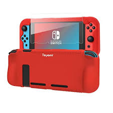 Amazon Com Protective Silicone Case Compatible With Nintendo Switch Case With Tempered G In 2020 Tempered Glass Screen Protector Nintendo Switch Case Screen Protector