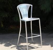 Leisure Modern Hotel Garden Restaurant Dining Set Metal Aluminum Outdoor  Bar Chair