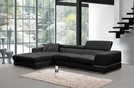 4.7 out of 5 stars. Divani Casa Pella Mini Modern Black Leather Left Facing Sectional Sofa
