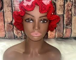 Cherry Oma Square häkeln Rüschenhut