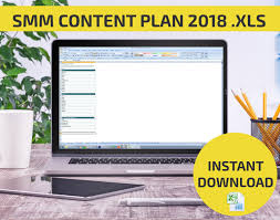 Excel Social Media Content Plan 20192020 Smm Calendar Etsy Content Planning Social Media Content Planner Social Media Content