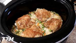 Directions lay chicken in lightly greased crock pot. How To Make Chicken And Rice In The Slow Cooker Easy Cooking Youtube