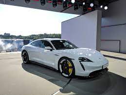 2021 porsche taycan 4s awd angular front exterior view. Porsche Unveils The 150 900 Taycan Turbo Electric Sedan Techcrunch