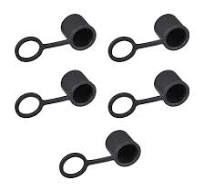 uxcell 5pcs BNC Silicone Protectors Cap Port Cover Anti Dust Black
