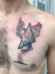 A phoenix tattoo symbolizes rebirth, renewal, and resurrection. Phoenix Rising From The Ashes Done By Baris Yesilbas At Gristle Tattoo Art In Brooklyn Ny Tattooantra