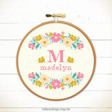 Find patterns for kids, adults, and home. Botanical Design Baby Announcement Personalized Cross Stitch Pattern The Letter R Christmas Flower Wreath Alphabet Kits How To Craft Supplies Tools Safarni Org
