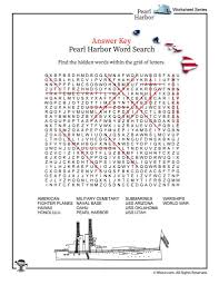 Pearl Harbor Word Search Answer Key Woo Jr Kids Activities Pearl Harbor Printable Worksheets Hidden Words