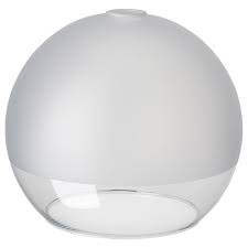 This light can be used with a medium base bulb (not included): Jakobsbyn Pendant Lamp Shade Frosted Glass 30 Cm Ikea