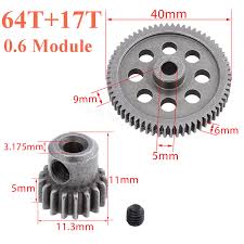 11184 Steel Metal Spur Diff Main Gear 64t Motor Pinion Gears