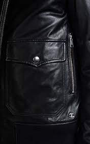 Just Cavalli Men S Black 100 Leather Bomber Jacket With Lamb Fur Collar Us S It 48 Leather Bomber Just Cavalli Leather Bomber Jacket