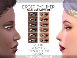 Black And White Eyeliner Ideas First Simple Eyeliner In Black And White Found In Tsr Category Sims 4 Makeup Eyeliner How To Do Eyeliner Eyeliner Tutorial