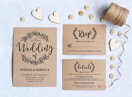 Printable Wedding Invitations Diy Kraft Wedding Invitation Etsy Kraft Wedding Invitations Etsy Wedding Invitations Rustic Wedding Invitation Set