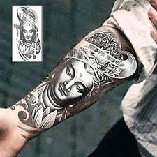 You can showcase this tattoo best on your forearm as it fits this area perfectly. Hjlwst Bodhisattva Buddha Tattoo Stickers Temporary Tattoos 1 Pc To View Further For This Item Visit T Buddha Tattoo Tattoos For Guys Buddha Tattoo Sleeve