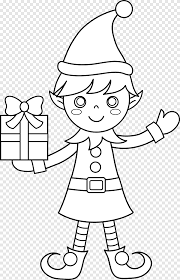This page is devoted to christmas elf coloring pages. The Elf On The Shelf Santa Claus Christmas Elf Coloring Book Page Angle White Png Pngegg