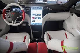 3025 votes and 93823 views on imgur: White Tesla Model S Red And White Alcantara Interior Tesla Model S Tesla Model Tesla Model X