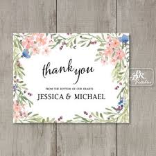 You will also want to send wedding thank you cards to anyone who didn't attend the wedding but sent you a gift or helped make your big day possible in some way — this may include friends who helped you plan for your wedding or maybe even staff at your wedding venue, photographers or someone else who helped make your wedding extra special. Custom Blue Floral Watercolor Bohemian Modern Wedding Thank You Cards Customized Dusty Blue Green Watercolour Wedding Thank You Card Invitations Paper Weddings Valresa Com