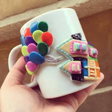 Polymer Clay Mug Handmade Polymer Clay Clay Mugs Clay