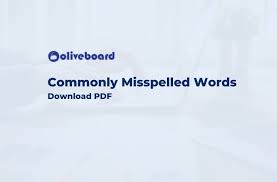List Of Commonly Misspelled Words Download Pdf