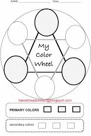 Hands Head N Heart In The Artroom Kindergarten Art Color Art Lessons Color Wheel Worksheet