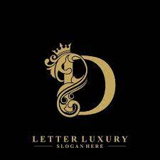 Initial Letter D Luxury Beauty Flourishes Ornament With Crown Logo Template Logo Design Art Crown Logo Initials Logo Letters