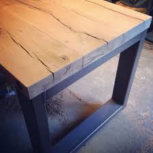 robuuste industriele balkentafel metalen onderstel poten diy matbord stolar finsnickeri