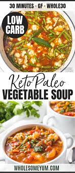 The Best Keto Low Carb Vegetable Soup Recipe Low Carb Vegetable Soup Vegetable Soup Recipes Homemade Vegetable Soups
