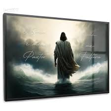 Quadro Decorativo - O Senhor é meu pastor e nada me faltará Salmos 23:1  cod0376