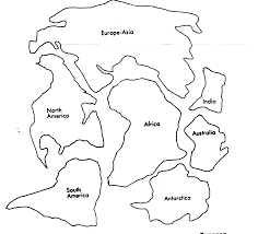 Pangaea Puzzle Pieces World Map Coloring Page Pangaea Puzzle Continents And Oceans