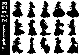 Download Princess Silhouette Clip Art Graphic 1 Graphic By Oxyp Creative Fabrica PSD Mockup Templates