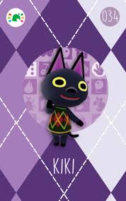Kiki Custom Animal Crossing New Horizons Amiibo Card Animal Crossing Amiibo Cards Animal Crossing Animal Crossing Cats