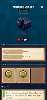 ¡escanea mini figura con tu dispositivo móvil, . Midnight Chicken Is An Uncommon Minecraft Earth