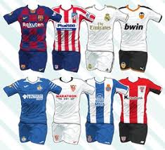 2021 líderes de la liga 2020. Soccer Spanish La Liga Kits 2019 20 Infographic