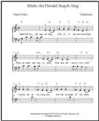 Hark The Herald Angels Sing A Piano Arrangement For Early Beginner Piano Players Using Shared Hands Melod Piano Sheet Music Sheet Music Christmas Sheet Music