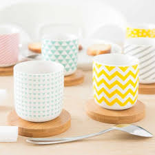 Coffret 6 Tasses A Cafe En Porcelaine Avec Soucoupes Copenhagen Tazas Disenos De Unas Porcelana
