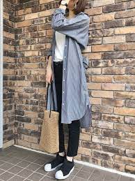 はれ uniqloのシャツワンピースを使ったコーディネート wear ファッション シャツワンピース ファッションコーデ