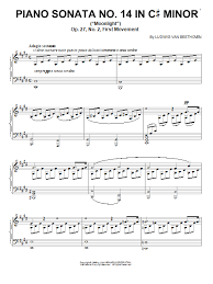 300dpi, color jpg2000 files approx. Ludwig Van Beethoven Piano Sonata In C Minor Op 27 No 2 First Movement Moonlight Sheet Music Pdf Notes Chords Classical Score Piano Solo Download Printable Sku 91759